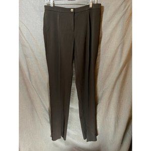 Perte Aktive Pants Womens 12 Brown Pleated‎ Dress Casual Slacks Ladies 28x30.